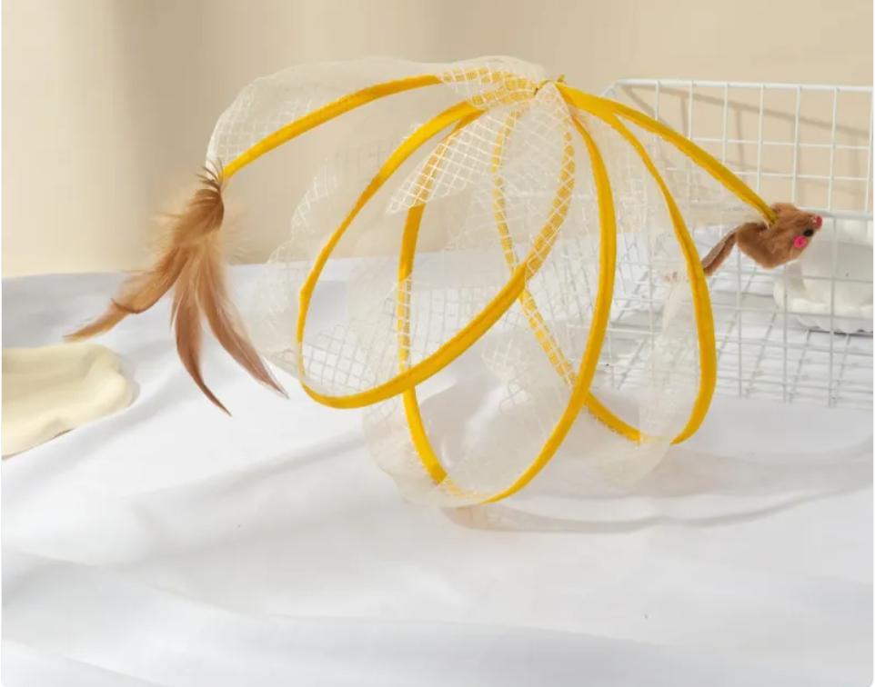 Interactive Cat Tunnel & Feather Toy