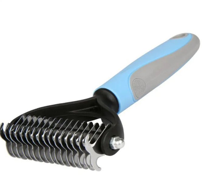 2-in-1 Pet Grooming Brush & Deshedding Comb for Dogs & Cats
