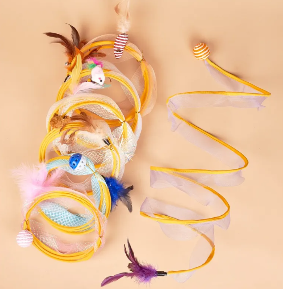 Interactive Cat Tunnel & Feather Toy