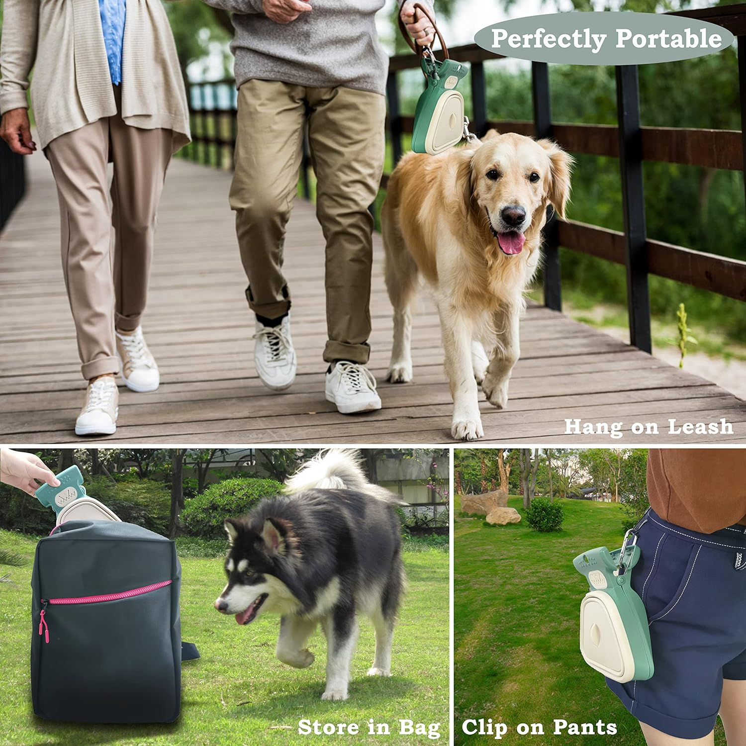 Portable Pet Waste Scooper with Built-in Bag Dispenser