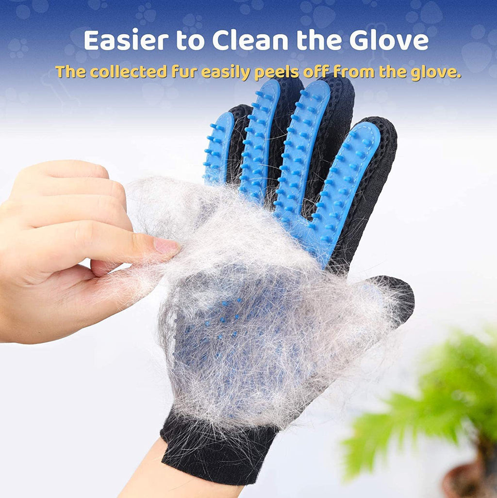 Pet Grooming & Deshedding Glove for Dogs & Cats