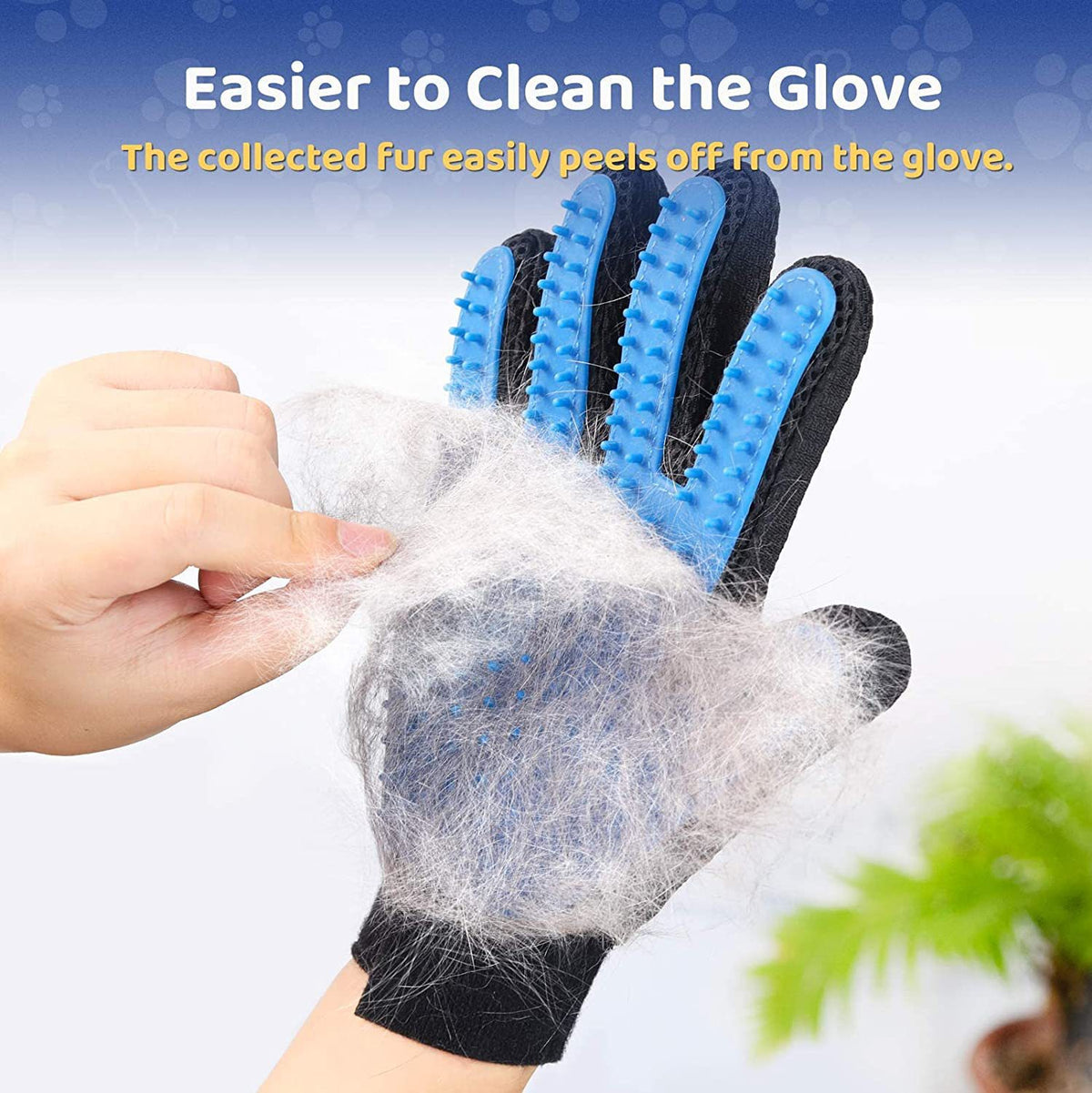 Pet Grooming & Deshedding Glove for Dogs & Cats