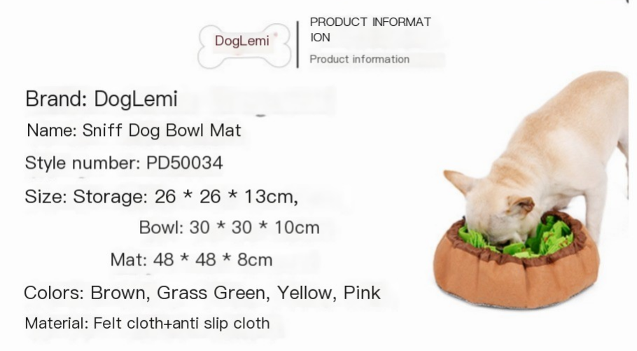 Snuffle Mat & Slow Feeder Bowl for Dogs