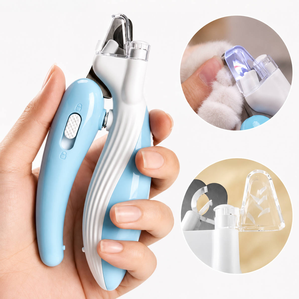 LED Pet Nail Clippers & Electric Grinder for Dogs & Cats