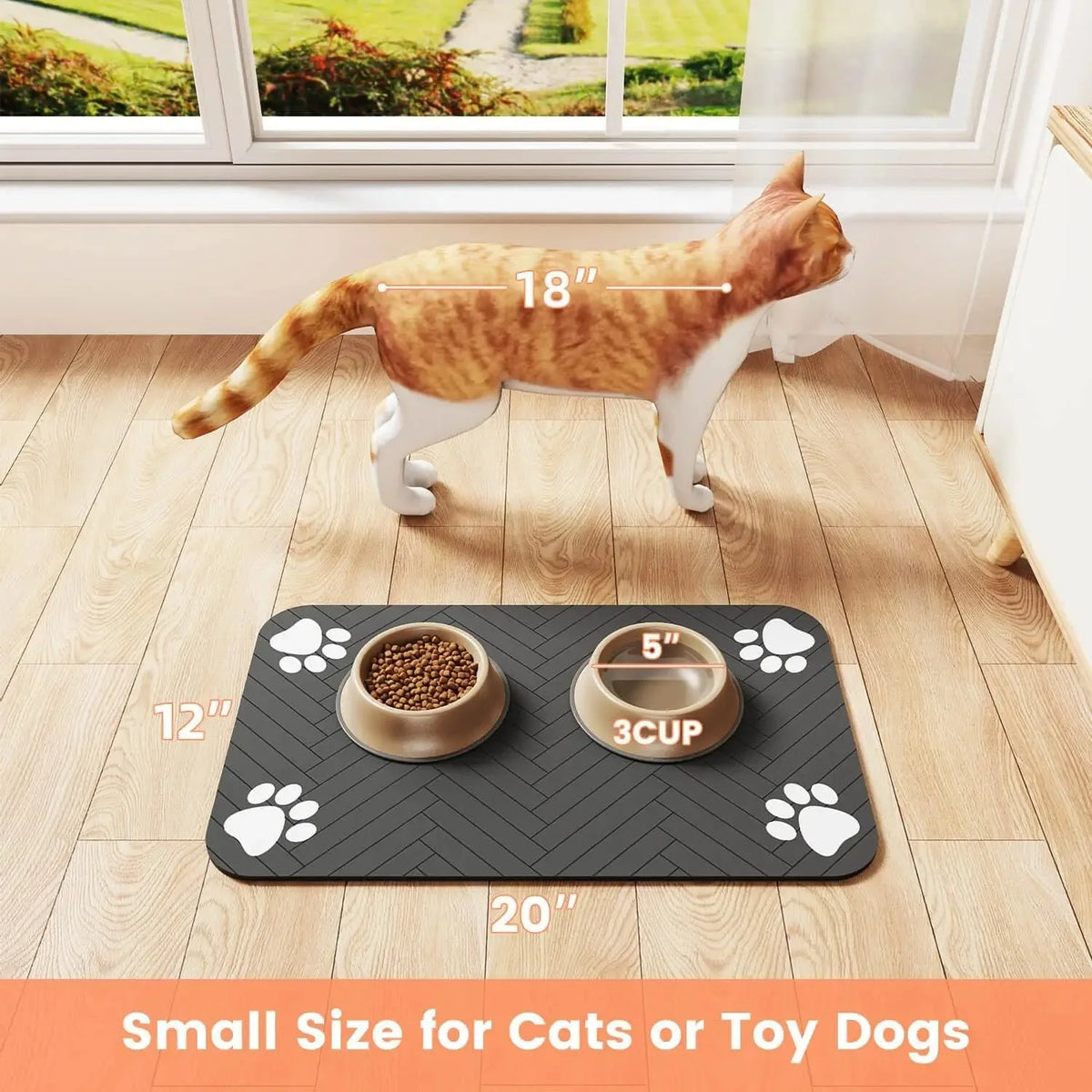 Quick-Dry Absorbent Pet Feeding Mat