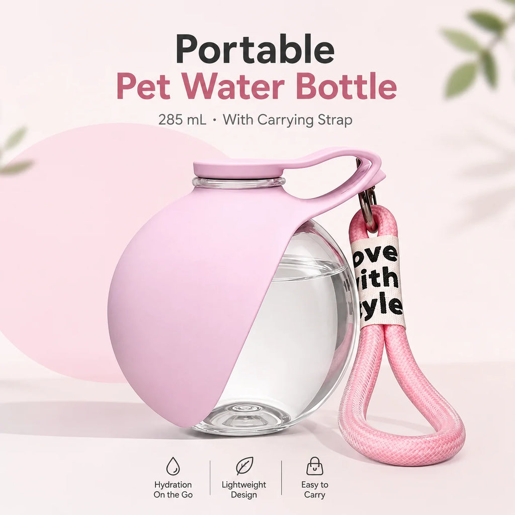 Portable Leak-Resistant Pet Water Bottle — 285ml