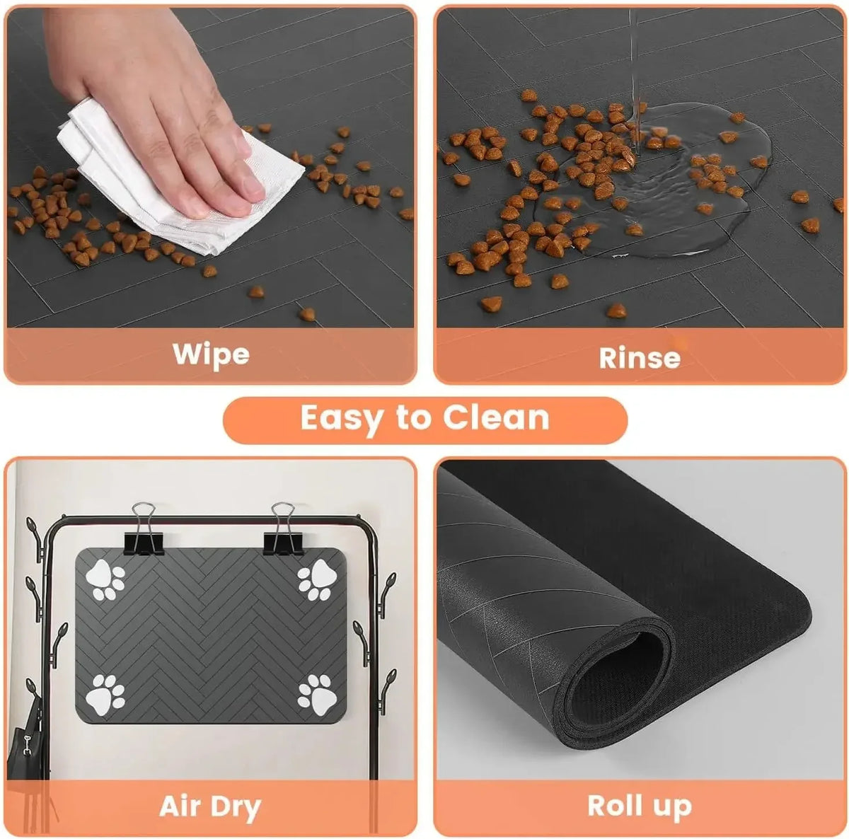 Quick-Dry Absorbent Pet Feeding Mat