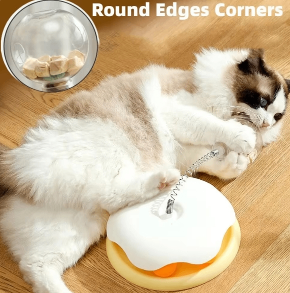 Interactive Slow Feeder Cat Toy – Treat & Food Puzzle Dispenser