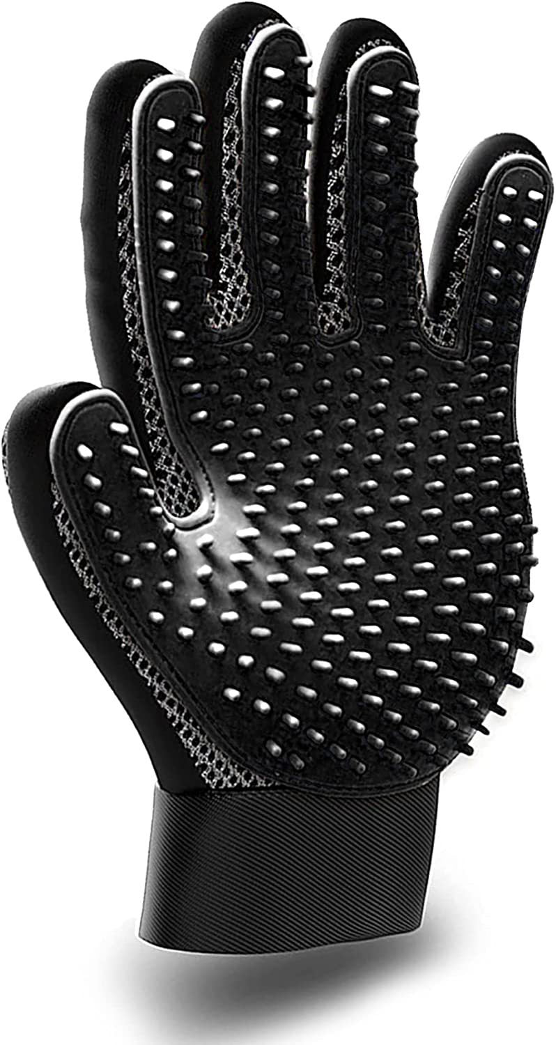 Pet Grooming & Deshedding Glove for Dogs & Cats