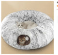 Accurate supplier product image of the Plush Cat Tunnel Bed and Cozy Hideaway